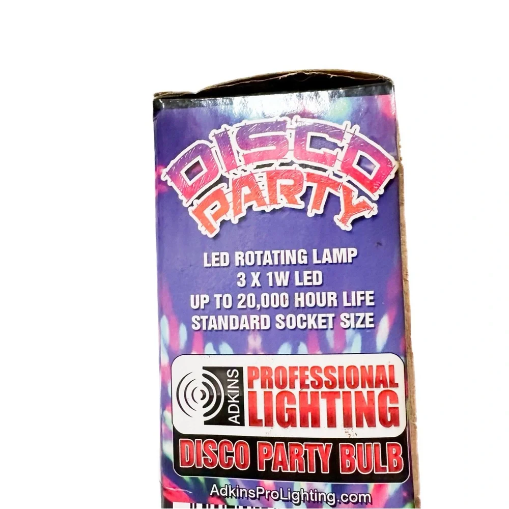 Adkins Professional LED Disco Party Bulb Rotating Multicolor Crystal Ball Effect - Picture 2 of 6